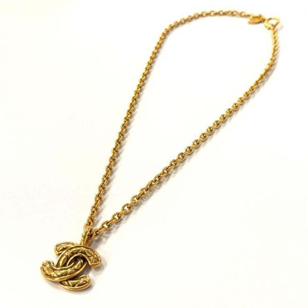 CHANEL Vintage Gold Logo Necklace - Picture 3 of 7